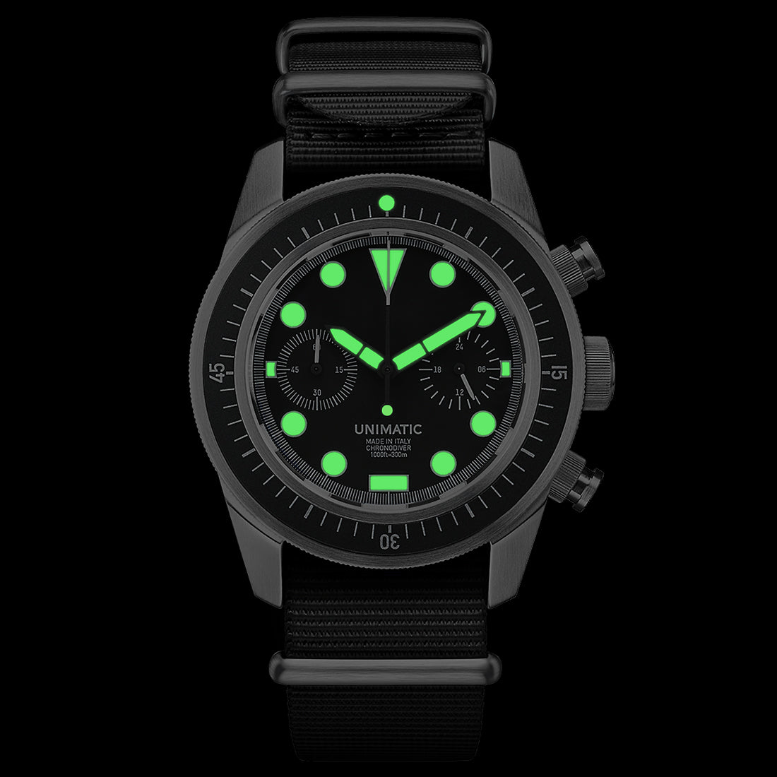 Unimatic U3-F Chrono-Diver Watch Kit - Limited Edition of 600 (black / white)