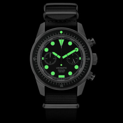 Unimatic U3-F Chrono-Diver Watch Kit - Limited Edition of 600 (black / white)
