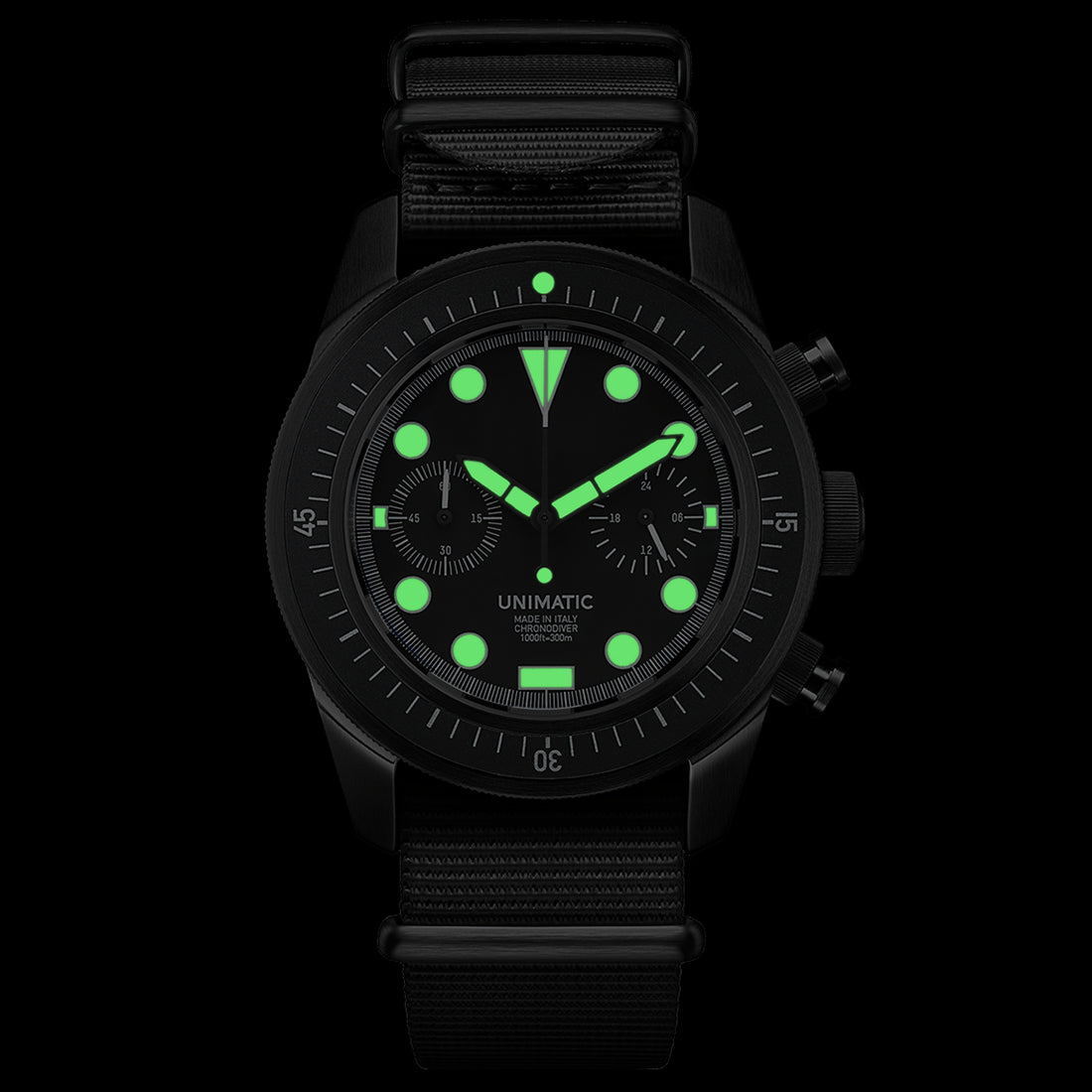 Unimatic U3-FN Chrono-Diver Watch Kit - Limited Edition of 300 (black / white)