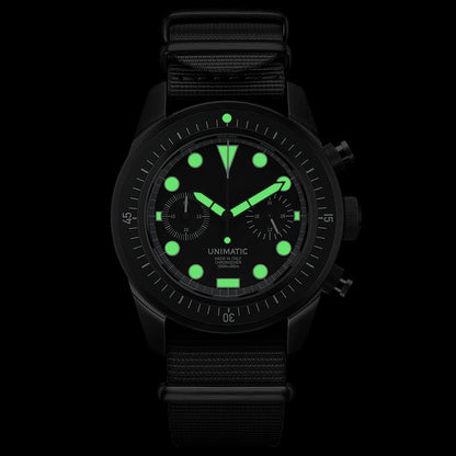 Unimatic U3-FN Chrono-Diver Watch Kit - Limited Edition of 300 (black / white)