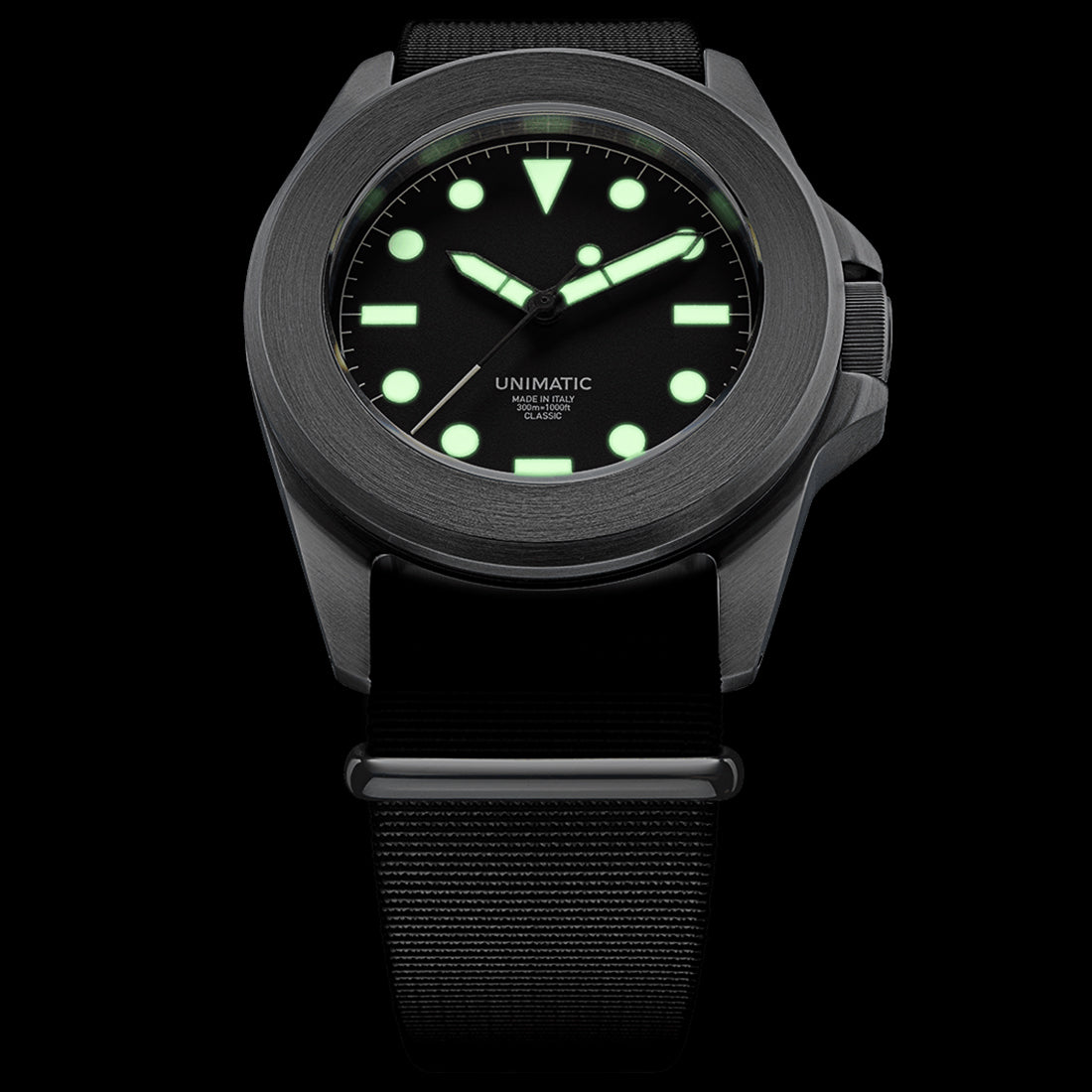 Unimatic U4-A Military Watch Kit - Individually Numbered (black / silver / olive)