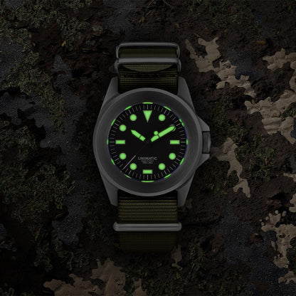 Unimatic U4 Military Watch Kit (black / silver / olive)