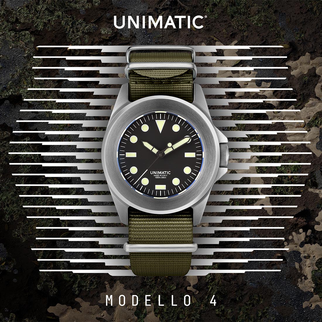 Unimatic U4 Military Watch Kit (black / silver / olive)
