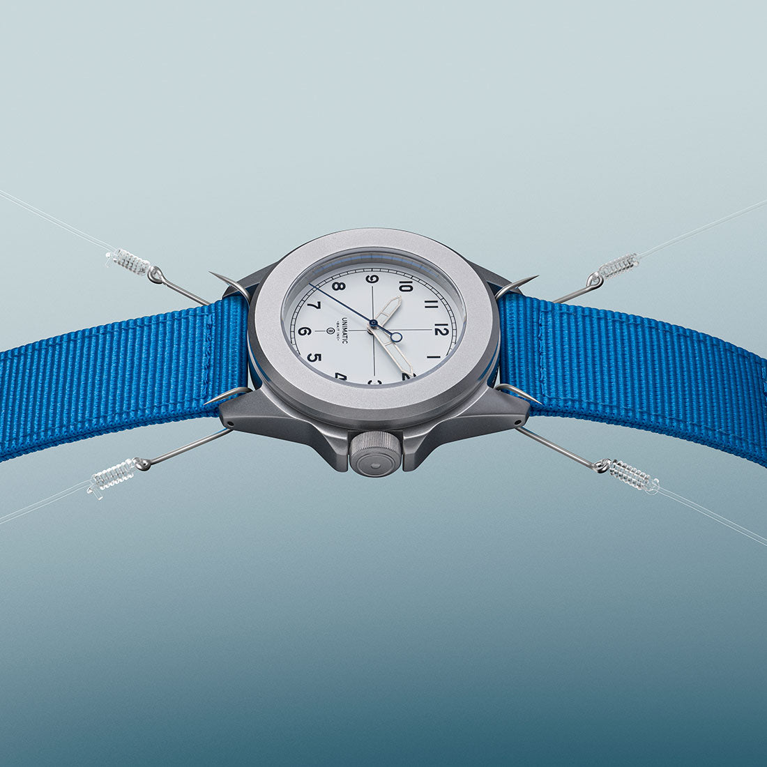 Unimatic x BAIT U4 Military Watch - Limited Edition White of 100 (white / blue)