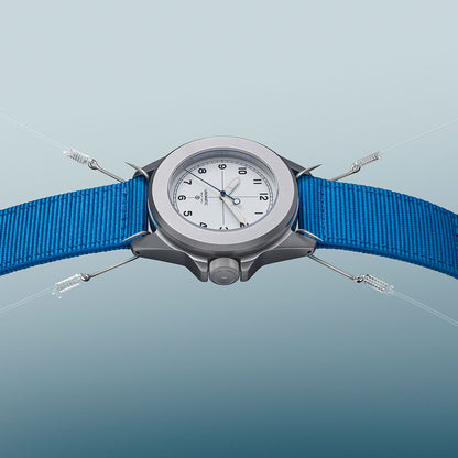 Unimatic x BAIT U4 Military Watch - Limited Edition White of 100 (white / blue)